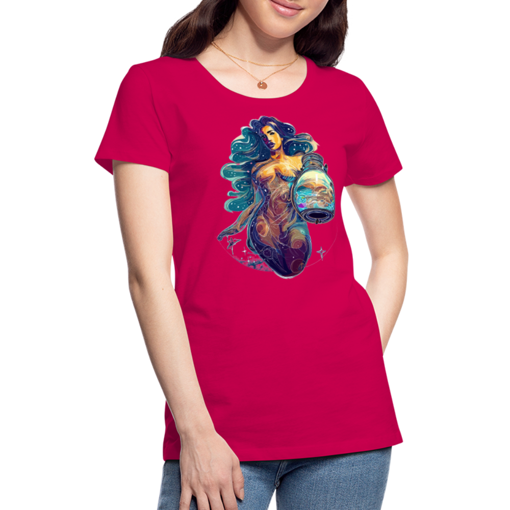 Women’s Mythical Aquarius Premium T-Shirt - dark pink