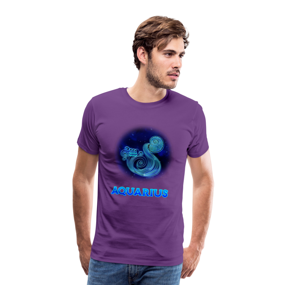 Men's Aquarius Premium T-Shirt - purple