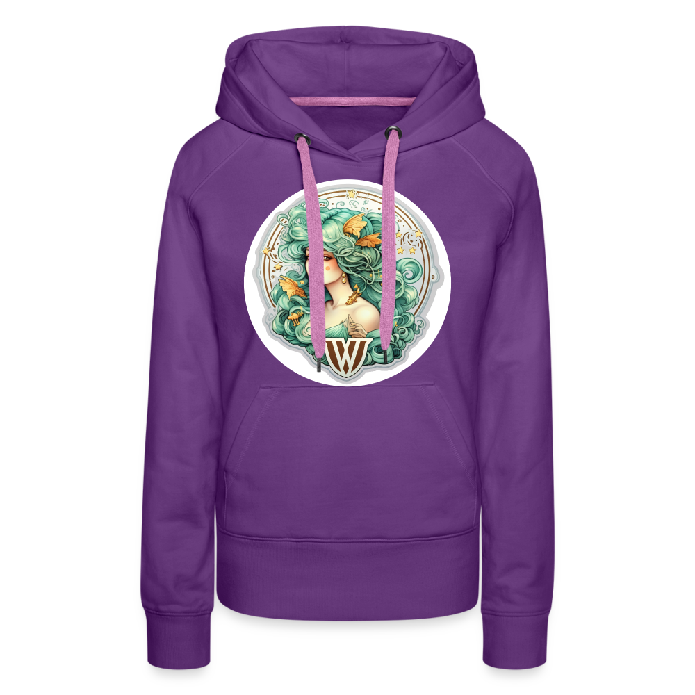 Women’s Symbol Virgo Premium Hoodie - purple 