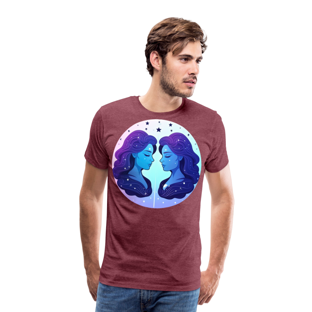 Men's Magic Gemini Premium T-Shirt - heather burgundy