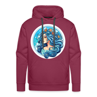 Thumbnail for Men’s Symbol Aquarius Premium Hoodie - burgundy