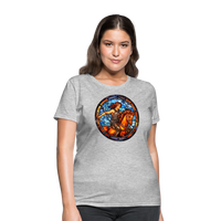 Thumbnail for Women's Mosaic Sagittarius T-Shirt - heather gray