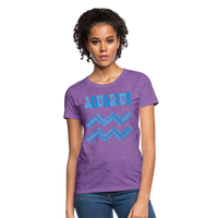 Thumbnail for Women's Power Words Aquarius T-Shirt - purple heather