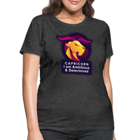 Thumbnail for Women's Glow Capricorn T-Shirt - heather black