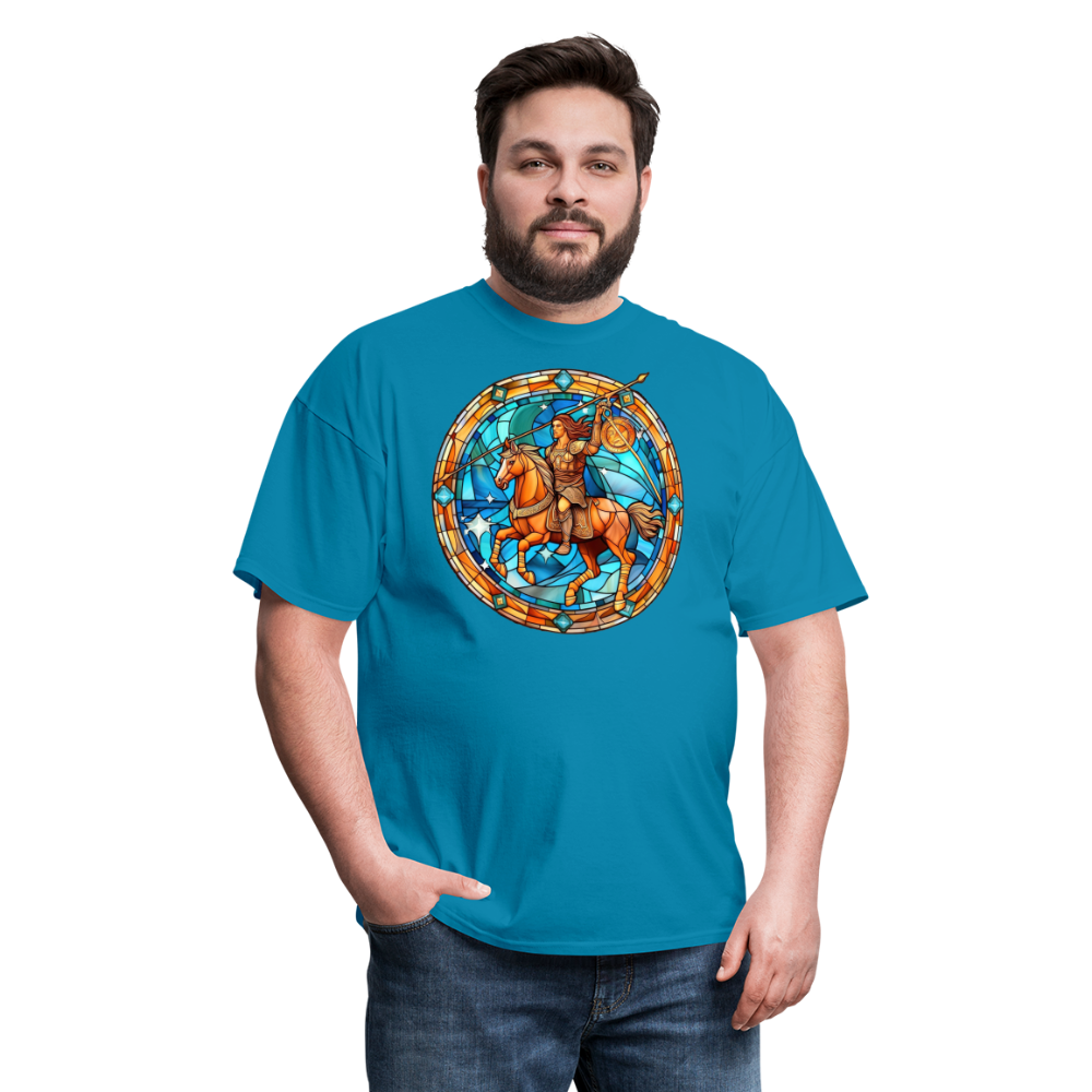 Men's Mosaic Sagittarius Classic T-Shirt - turquoise