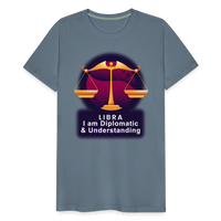 Thumbnail for Men's Glow Libra Premium T-Shirt - steel blue