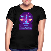 Thumbnail for Women's Neon Libra Relaxed Fit T-Shirt - black