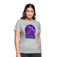 Thumbnail for Women's Neon Sagittarius T-Shirt - heather gray