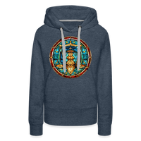 Thumbnail for Women’s Mosaic Libra Premium Hoodie - heather denim