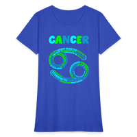 Thumbnail for Women's Power Words Cancer T-Shirt - royal blue