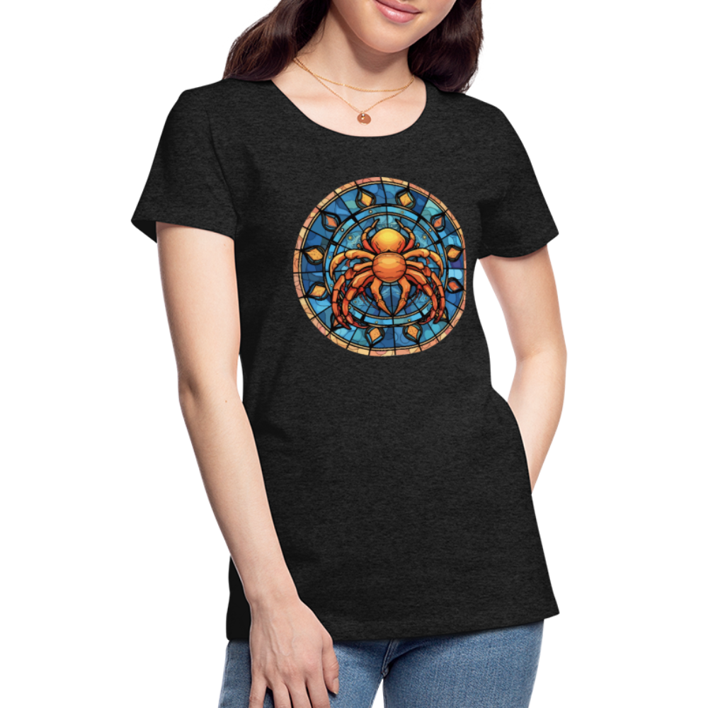 Women’s Mosaic Cancer Premium T-Shirt - charcoal grey