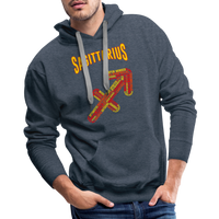 Thumbnail for Men's Power Words Sagittarius Premium Hoodie - heather denim