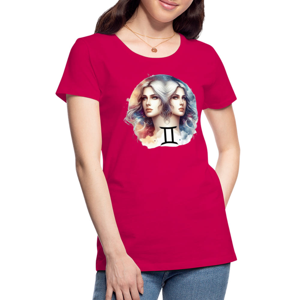 Women’s Mythical Gemini Premium T-Shirt - dark pink