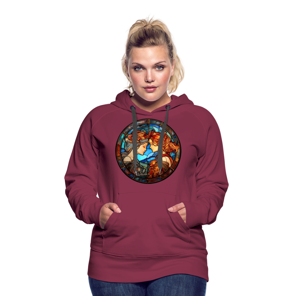 Women’s Mosaic Gemini Premium Hoodie - burgundy