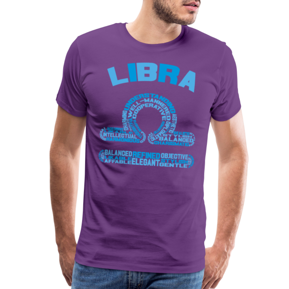 Men's Power Words Libra Premium T-Shirt - purple