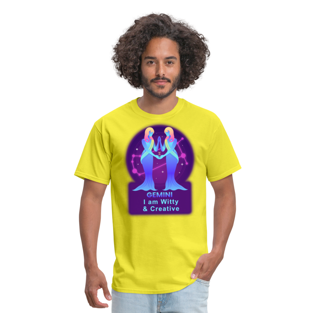 Men's Neon Gemini Classic T-Shirt - yellow