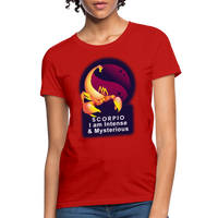 Thumbnail for Women's Glow Scorpio T-Shirt - red