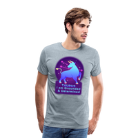 Thumbnail for Men's Neon Taurus Premium T-Shirt - heather ice blue