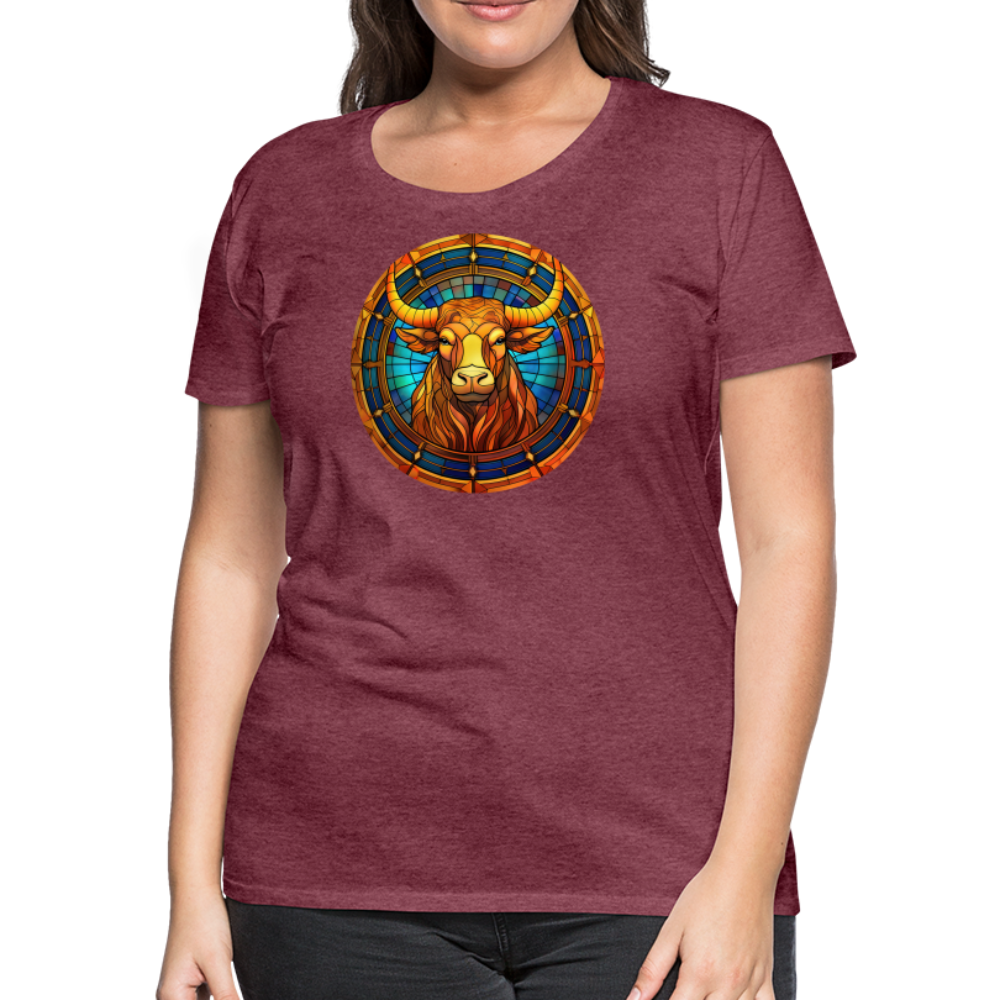 Women’s Mosaic Taurus Premium T-Shirt - heather burgundy