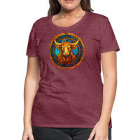 Thumbnail for Women’s Mosaic Taurus Premium T-Shirt - heather burgundy