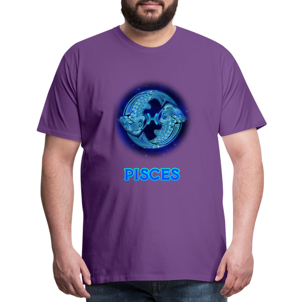 Men's Pisces Premium T-Shirt - purple