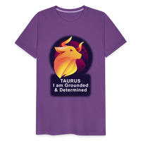 Thumbnail for Men's Glow Taurus Premium T-Shirt - purple