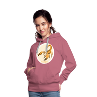 Thumbnail for Women’s Mosaic Scorpio Premium Hoodie - mauve