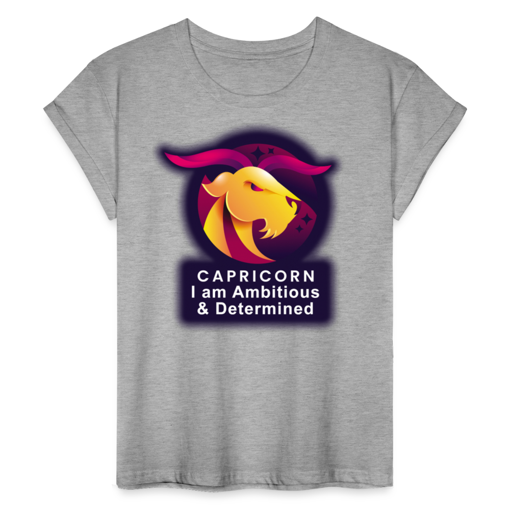 Women's Glow Capricorn Relaxed Fit T-Shirt - heather gray