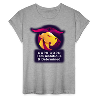 Thumbnail for Women's Glow Capricorn Relaxed Fit T-Shirt - heather gray