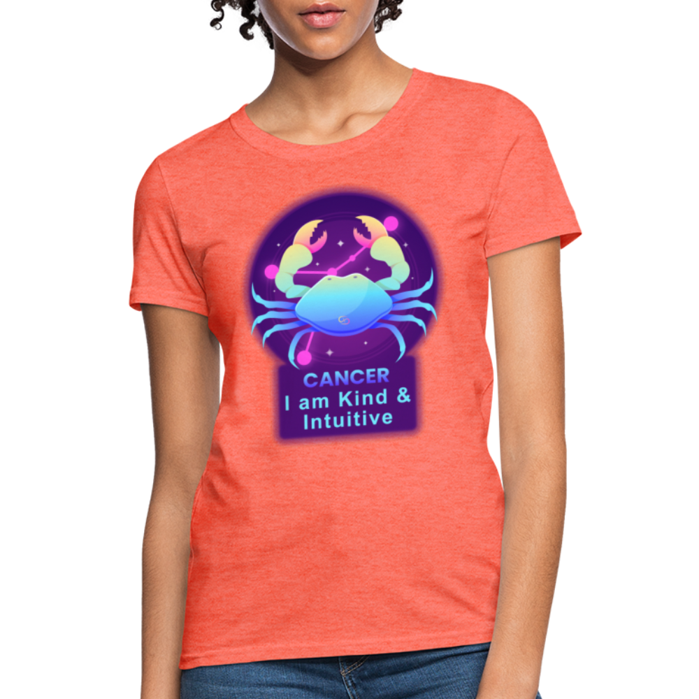 Women's Neon Cancer T-Shirt - heather coral