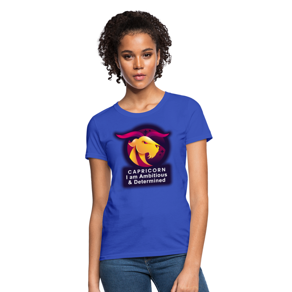 Women's Glow Capricorn T-Shirt - royal blue