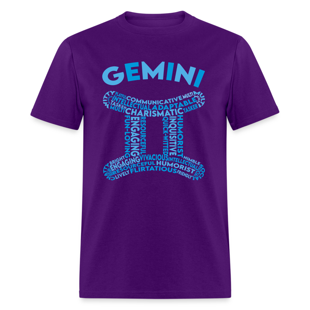 Men's Power Words Gemini Classic T-Shirt - purple