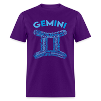 Thumbnail for Men's Power Words Gemini Classic T-Shirt - purple