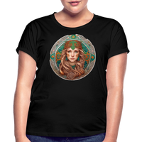 Thumbnail for Women's Mythical Virgo Relaxed Fit T-Shirt - black