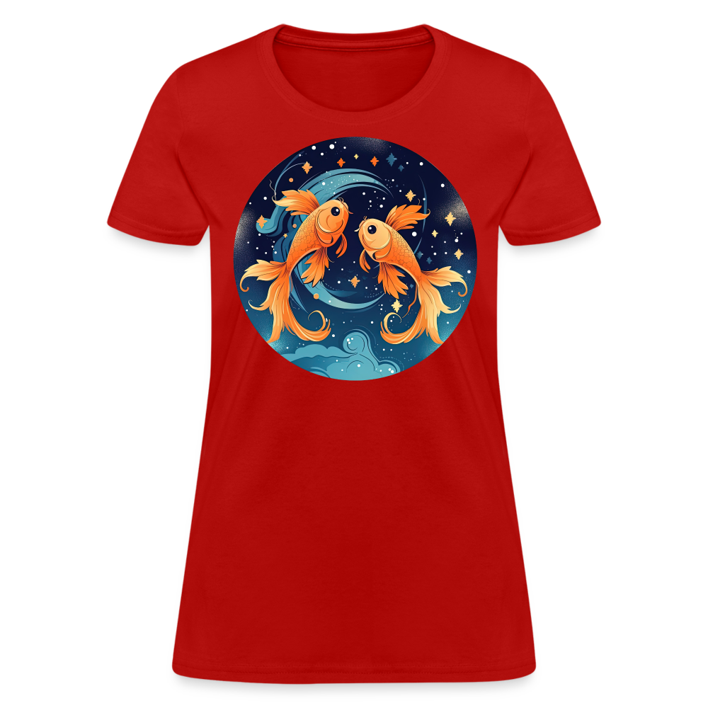 Women's Magic Pisces T-Shirt - red