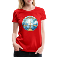 Thumbnail for Women’sMythical Libra Premium T-Shirt - red