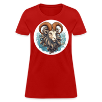 Thumbnail for Women's Symbol Capricorn T-Shirt - red