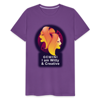 Thumbnail for Men's Glow Gemini Premium T-Shirt - purple