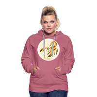 Thumbnail for Women’s Mosaic Scorpio Premium Hoodie - mauve