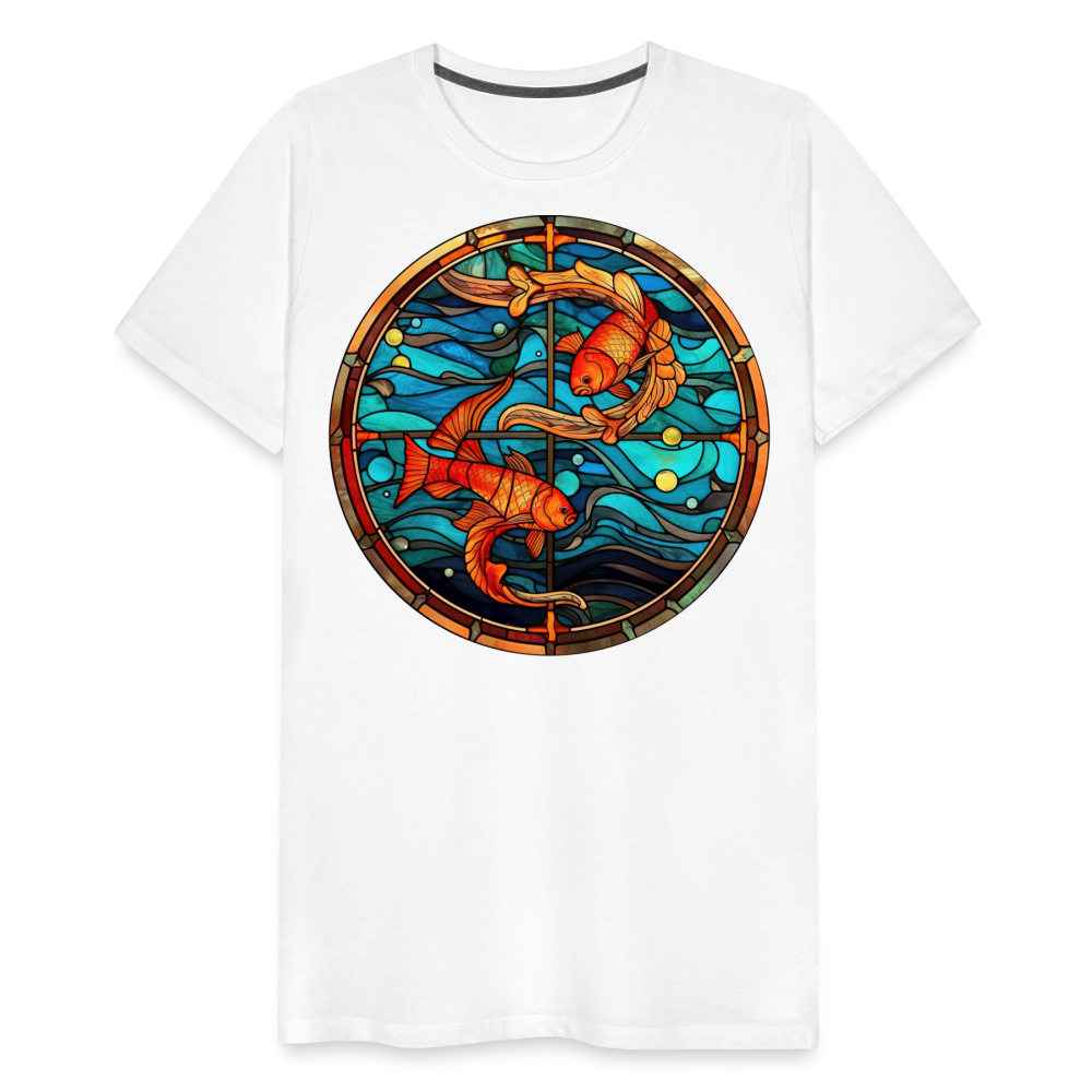 Men's Mosaic Pisces Premium T-Shirt - white