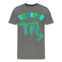 Thumbnail for Men's Power Words Scorpio Premium T-Shirt - asphalt gray