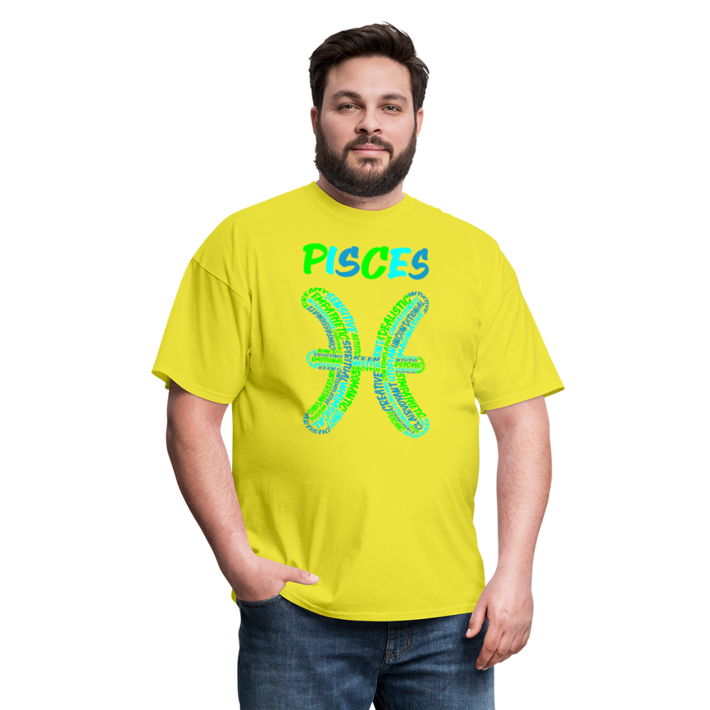 Men's Power Words Pisces Classic T-Shirt - yellow