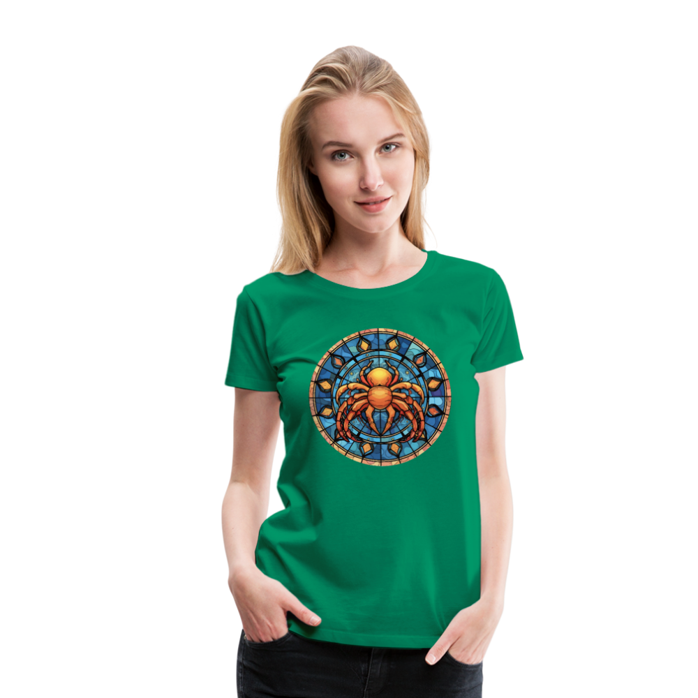 Women’s Mosaic Cancer Premium T-Shirt - kelly green