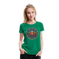 Thumbnail for Women’s Mosaic Cancer Premium T-Shirt - kelly green