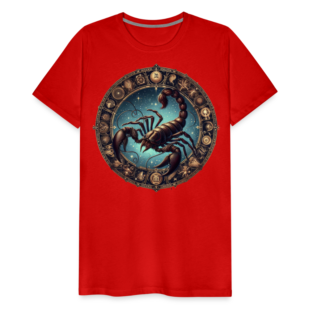 Men's Mythical Scorpio Premium T-Shirt - red