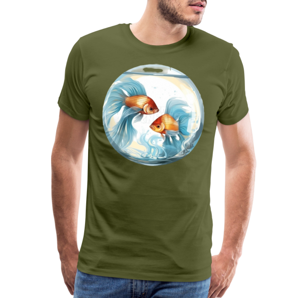 Men's Mythical Pisces Premium T-Shirt - olive green