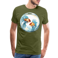 Thumbnail for Men's Mythical Pisces Premium T-Shirt - olive green