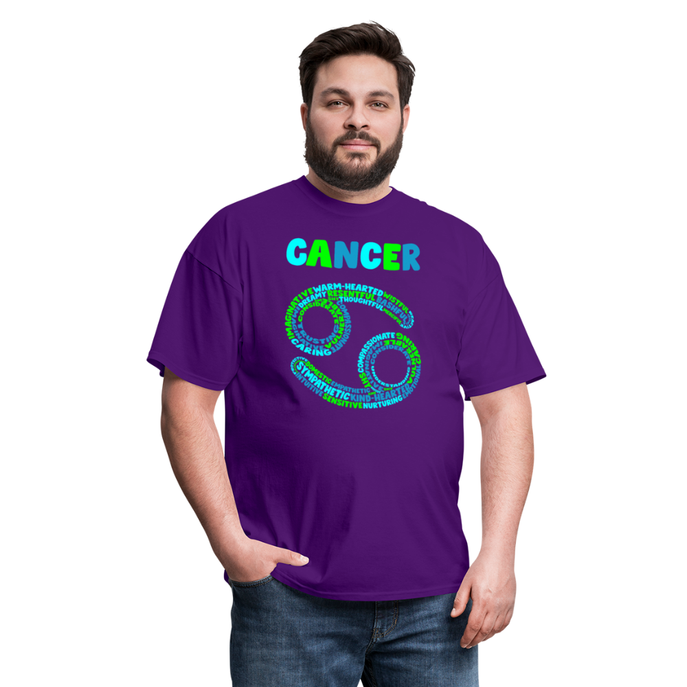 Men's Power Words Cancer Classic T-Shirt - purple