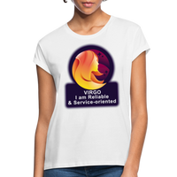 Thumbnail for Women's Glow Virgo Relaxed Fit T-Shirt - white