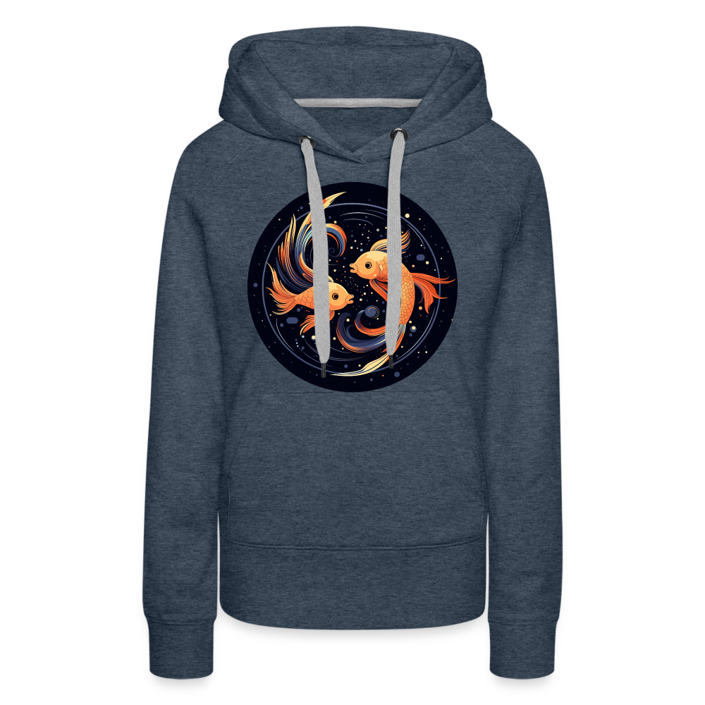 Women’s Mystic Pisces Premium Hoodie - heather denim